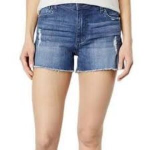 Kut from the GiGi HighRise Frayed Hem Denim Shorts